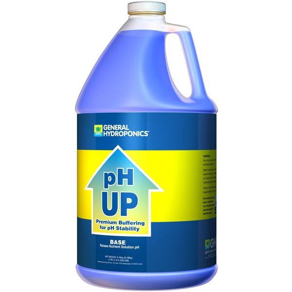 General Hydroponics pH Up Liquid Premium Buffering For pH Stability, 1-Gallon