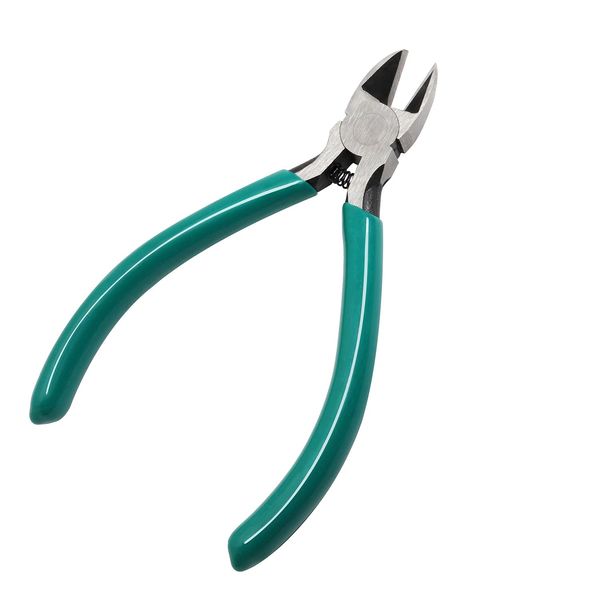 iexcell 4.5" Side Cutter Diagonal Wire Cutting Pliers Nippers Repair Tool, Green, Chrome-Vanadium Steel