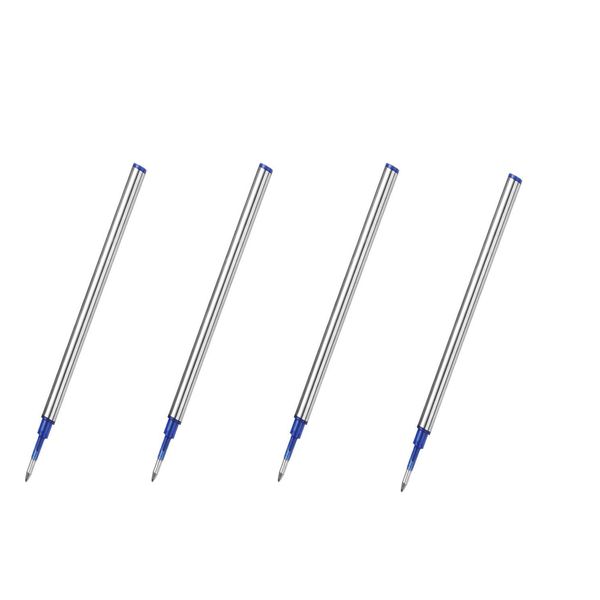 Accod Ballpoint Pen Refill Rollerball Refills 0.5MM Universal Replaceable Refills Gel Ink RollBall Refills- 4 Pack(Blue)