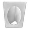 5 Pack A6 White Oval Aperture Card Blanks & Envelopes, Tri-Fold - 300gsm
