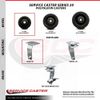 Tool Box Caster Wheel Set – 4 Inch Polyolefin Swivel Casters – SCC