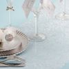 Fiesta Table runner Tulle spangled,Silver