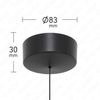 ElekTek Premium Matt Black Bathroom Light Pull Cord Switch Kit - Black Square Bar Brass Chain