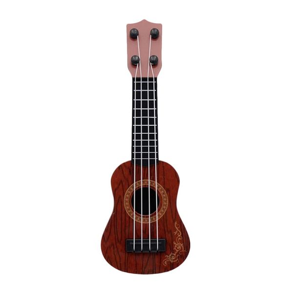 Alipis Kids Ukulele, Guitar Toys for Toddler Children Kids Musical Instruments Ukulele Model Toy Instruments Educational Toy Music Learning Toys for Kids Ages 3-5 (Brown)