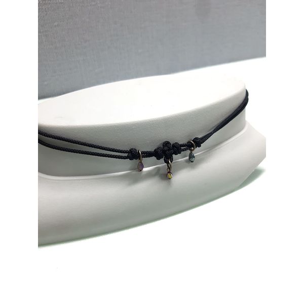 Black traditional knot choker necklace