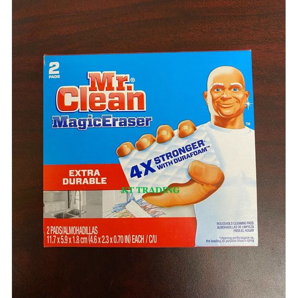 (2-Pack) Mr Clean EXTRA DURABLE Magic Eraser Wall Rooms Sink Floor Cleaning Pads