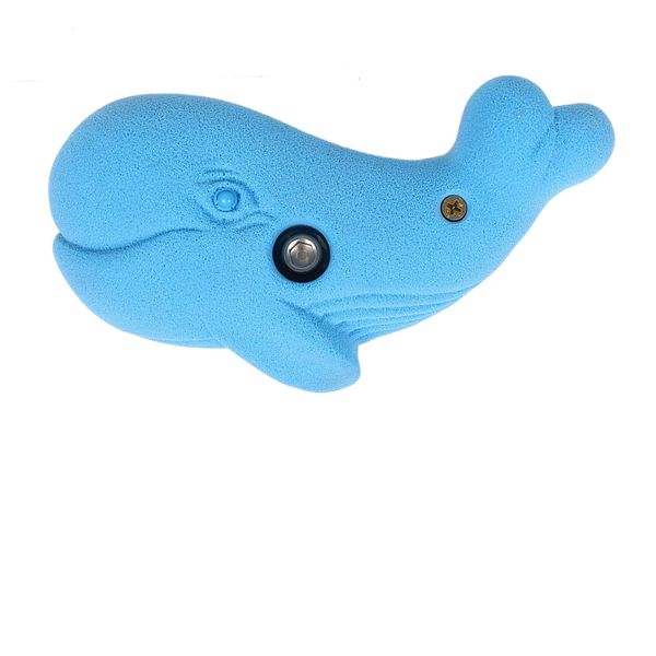 Atomik Rock Climbing Holds XL Bolt-On Whale in Blue Great for Kids