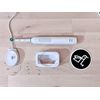 Burd - Electric Oral-B Tooth Brush Wall/Outlet Holder/Mount/Cord Organizer (Charger not Included), White