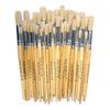 Major Brushes Hog Bristle Short Round Brushes - Assorted Pack of 60