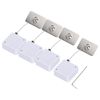 sourcing map Retractable Cable Lock with Double-Sided Adhesive Slow Remote Control Security Lock Rectangular for TV, DVD,Showroom,Remote,600g 4Set White