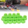 JoyGlow Hexagonal Ink Cups for Tattooing, Multiple Color Hive/Honeycomb Caps for Tattoo Artists, Pack of 200 (Green)