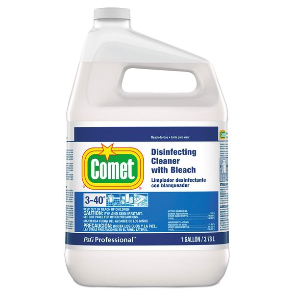 Comet Professional 24651CT Disinfecting Cleaner with Bleach Refill and Spray Bottle, 1 Gallon Volume, Pack of 3