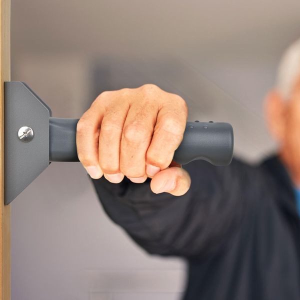 Healvaluefit Flip up Grab Bar for Elderly, Folding Doorway Assist Handle, Grip Grab Bars Designed for Doorways Doorframe Stairs Steps, Great Mobility Aids for Elderly Seniors and Alzheimer