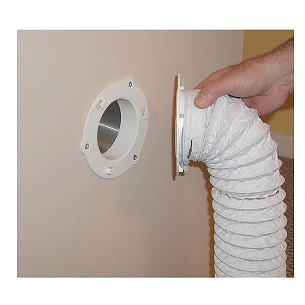 Dryer Dock The Original Dryer Vent Quick Release - Two-Piece Dryer Hose Quick-Connect, Twist & Lock Tight, Fits 4 Inch Tubes