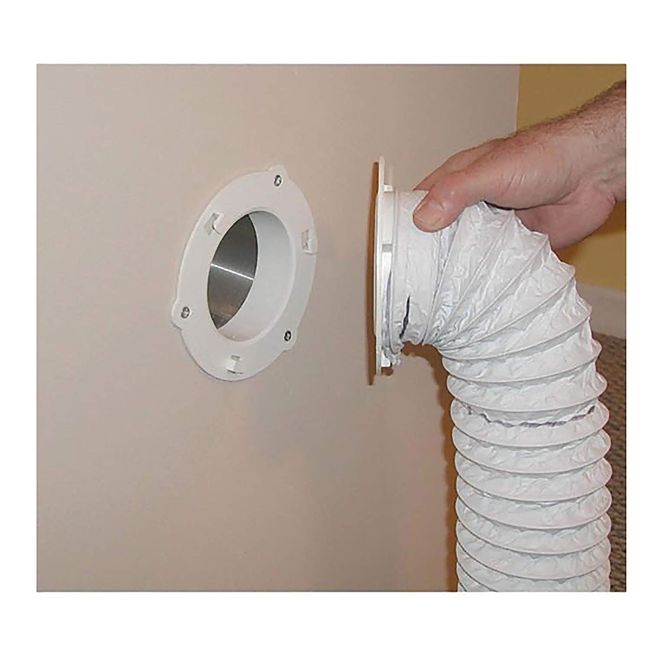 Dryer Dock The Original Dryer Vent Quick Release - Two-Piece Dryer Hose Quick-Connect, Twist & Lock Tight, Fits 4 Inch Tubes