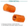 ACROPIX Tire Stem Valve Caps Dustproof Hexagon Universal Orange 8 Pcs