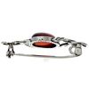 Oval Genuine Cherry Baltic Amber & Sterling Silver Classic Brooch - 4022CH