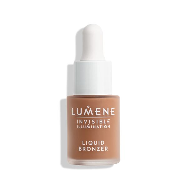 Lumene Invisible Illumination [Kaunis] Liquid Bronzer - Skincare-Infused Bronzing Drops with Buildable Texture - Made with Pearlescent Pigments for a Luminous Complexion - Summer Glow (15ml)