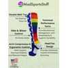(Small, Multi) - MadSportsStuff Rainbow Pride Over the Calf Socks