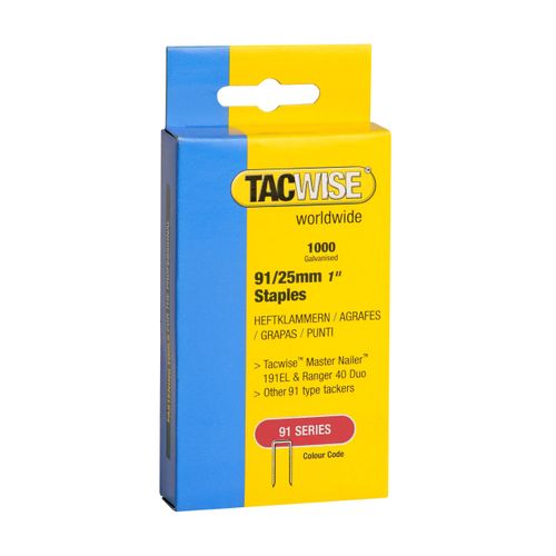 Tacwise 285 Type 91/25mm Staples for Staple Gun (1000) 25 mm 0285