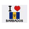 Large 'I Love Barbados' Temporary Tattoo (TO00046930)