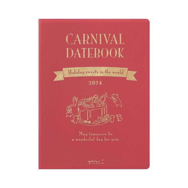 Midori Pocket Diary, 2024, A6, Weekly Carnival Pattern, 22249006 (Begins January 2024)