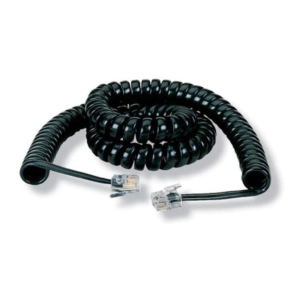 Black Box EJ300-0006 Modular Coiled Handset Cord Black