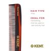 Kent Brushes Handmade Combs Range Medium Size Fine Comb for Women
