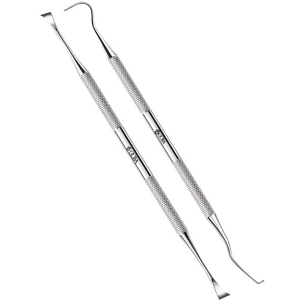 OCBA 2 Pcs Pet Teeth Cleaning tools Double Headed Tarter Scraper & Tooth Pick Stainless Steel Plaque Remover for Dogs & Cats Pet Dental Teeth Cleaning Tool