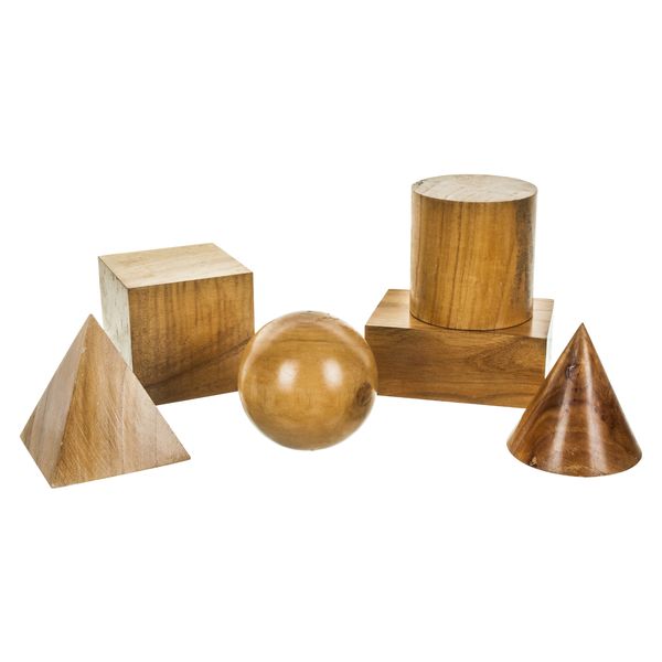 Geometrical Models Set - 6 Shapes, Large Scale - 3 Dimensional - Eisco Labs
