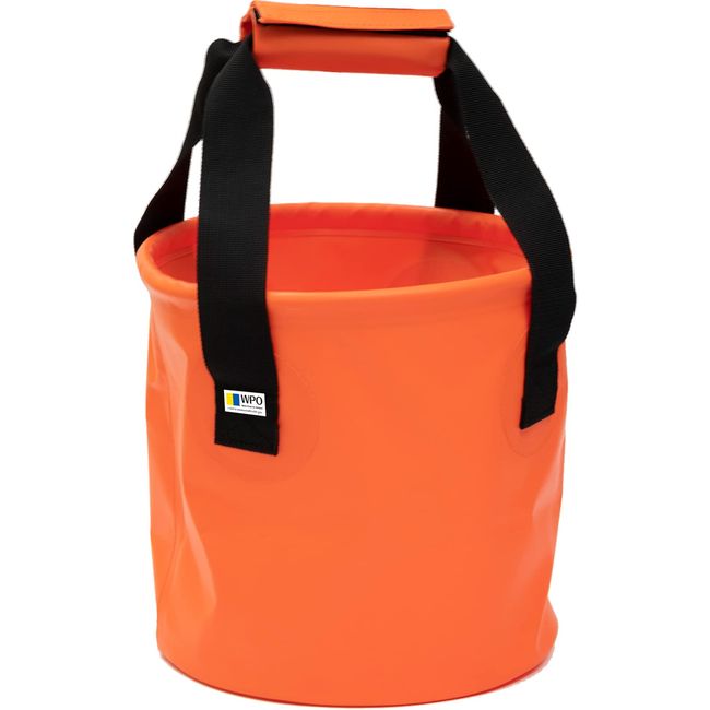 Yamazen WPO-MB-OR Bucket (Folding Bucket), Camping, Outdoors, Car Washing, Fishing, Waterproof Bag, Disaster Prevention, Water Supply Bag, Water Drawer, PVC