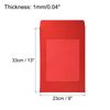 PATIKIL Full Face Window Envelopes 10 Pack A4 Clear Single Sided for Mailing Statement Photos Catalogs, Red