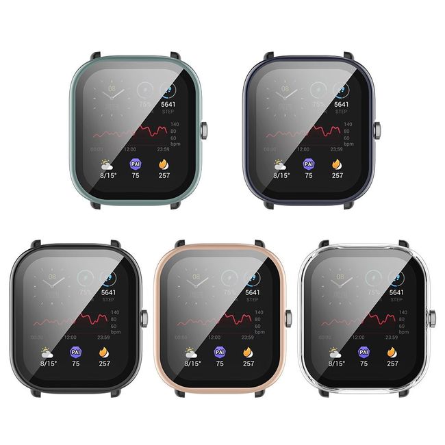 For Amazfit GTS 4 Mini PC Case+Tempered Glass Smart Watch Screen