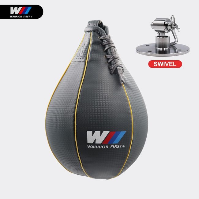 Boxing Pear Shape PU Speed Ball with Swivel Punch Bag Punching boxeo Speed bag  Punch Fitness Training Ball Gym Exercise Color: black