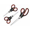Easy Grip Soft Grip Scissor Pack of 3 Size Scissors Ultra Sharp Titanium Coating Blades Multi-Purpose Scissors