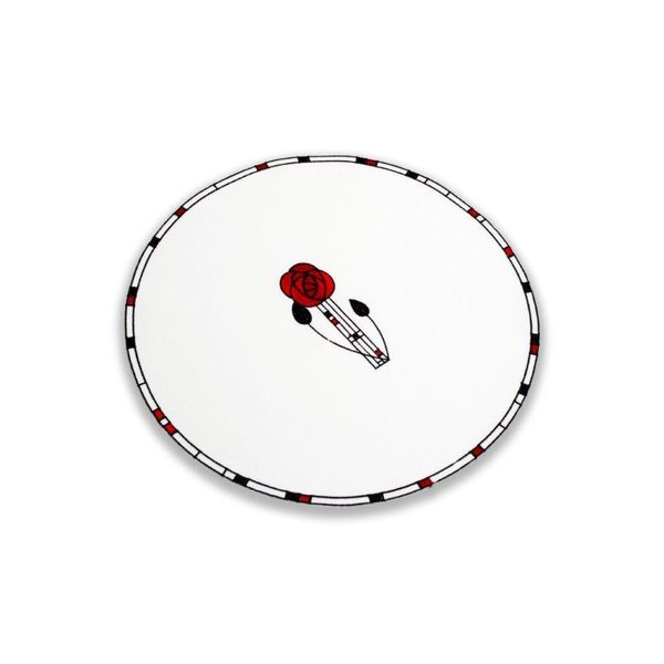 Doiles (Large) in a Mackintosh Rose Design (red)