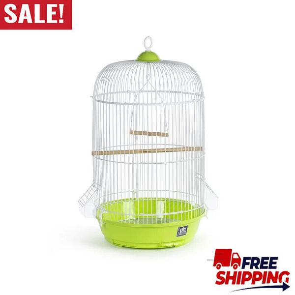 1/2 '' Bird Cage Round Spacious Parakeet Top Hook Travel  3/8" Wire Spacing Home