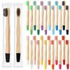 24 Pcs Kids Bamboo Toothbrushes Soft Bristles BPA Free Wood Toothbrush Bulk Colorful Wooden Handles Children's Toothbrush for Toddler Home Travel Teeth Oral Dental Care Individually Wrapped, 5.7 Inch