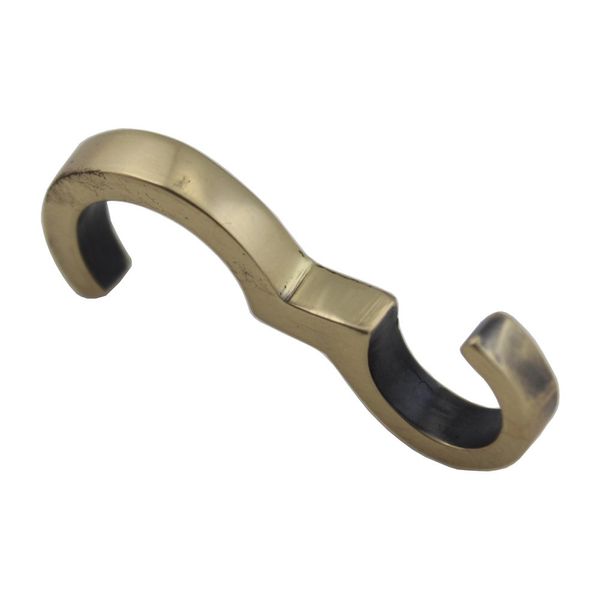 Thin Profile Antique Brass Picture Rail Hook
