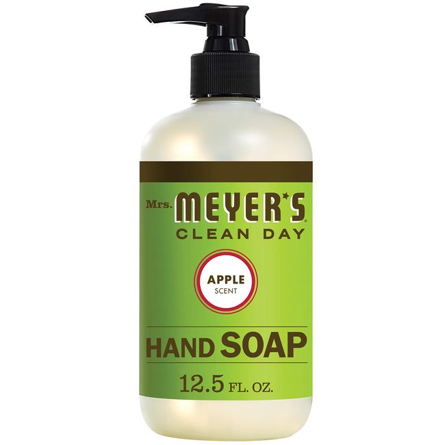 Mrs. Meyer's Clean Day Liquid Hand Soap, Cruelty Free and Biodegradable Formula, Apple Scent, 12.5 oz