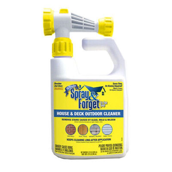 Spray & Forget SFDHEQ06 Outdoor House & Deck Cleaner Liquid 64 oz. (Pack of 6)