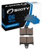 Sixity Q6 Organic Brake Pads FA254 Rear Replacement Kit Full Complete