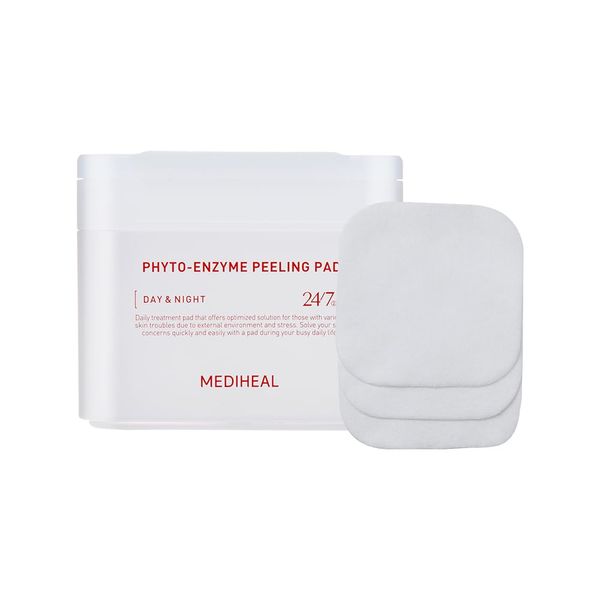 【MEDIHEAL(メディヒール)】スクエアトナーパッド(フィトエンザイム) 100枚入り 200ml Square Facial Toner Pads (Phyto-Enzyme) 100P 200ml ピーリングパッド