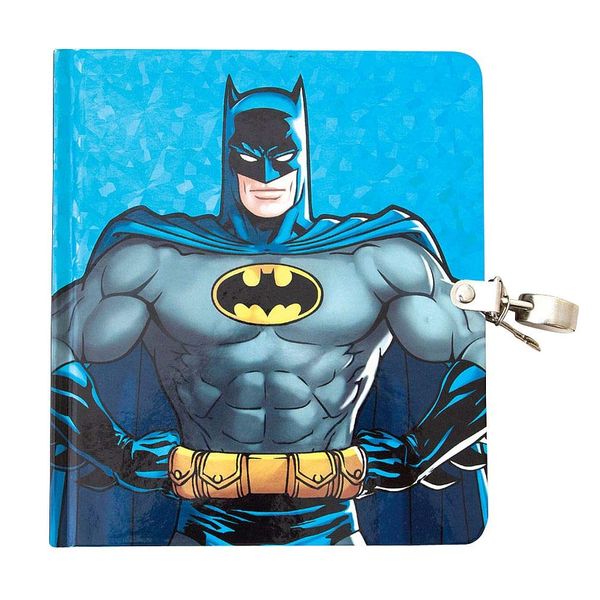 Playhouse DC Comics Batman Shiny Foil Lock & Key Lined Page Diary for Kids