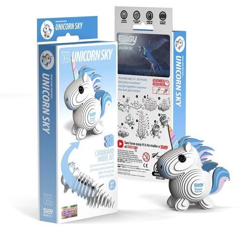 Eugy Unicorn Sky 3D Puzzle, 28 Piece Eco-Friendly Educational Toy Puzzles for Boys, Girls & Kids Ages 6+