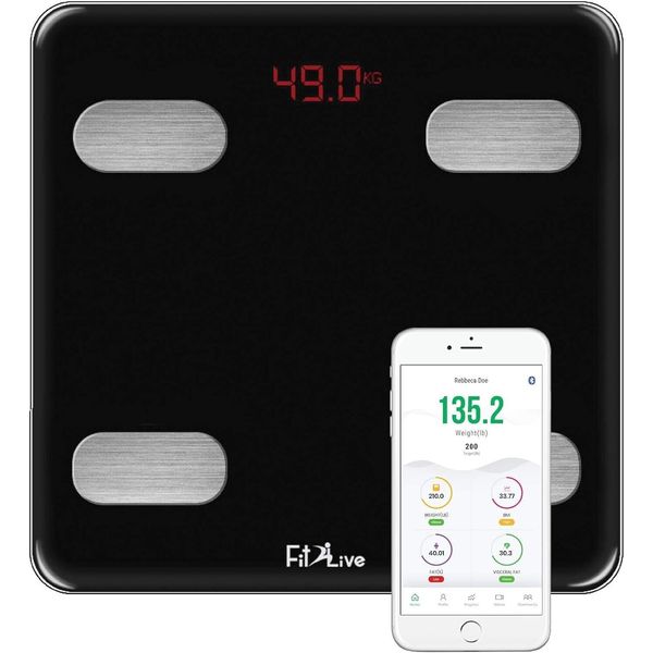 🔥🔥Bluetooth Smart Body Fat Scale- Fit2Live Digital Bathroom Weight Scale🔥🔥