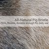 Redecker Natural Pig Bristle Massage Brush with Oiled Beechwood Knob, 3-7/8-Inches