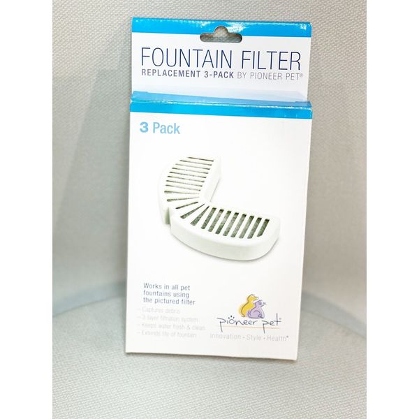 Pioneer Pet Fountain Filter Replacement 3-Pack #3002 New