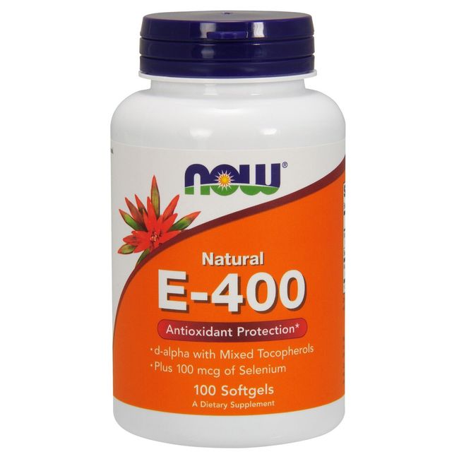 NOW Foods Vitamin E-400 w/Selenium, 100 Softgels