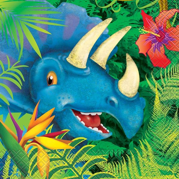 Unique Party 58312 - Dinosaur Party Napkins, Pack of 16